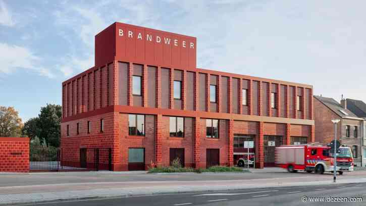 Happel Cornelisse Verhoeven builds bright red fire station in Antwerp