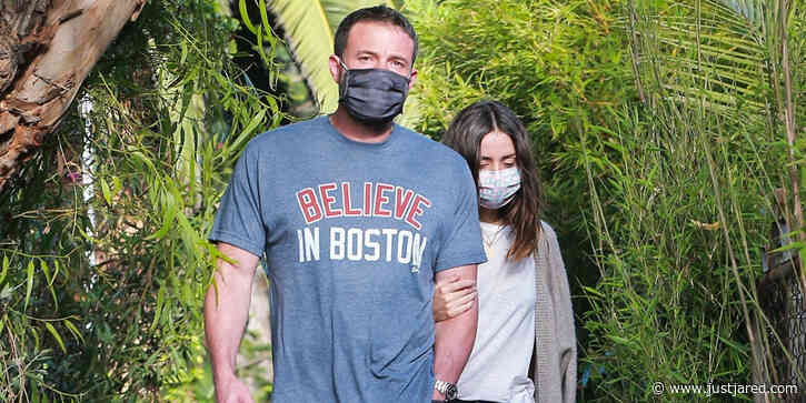 Ben Affleck & Girlfriend Ana de Armas Link Arms While Walking Their Dogs Amid Quarantine
