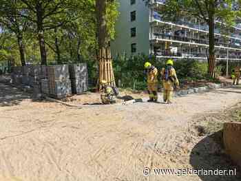 Gaslekkage bij werkzaamheden aan fietspad in Wageningen