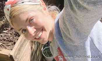 Holly Willoughby looks radiant as she poses for make-up free selfie while doing the gardening