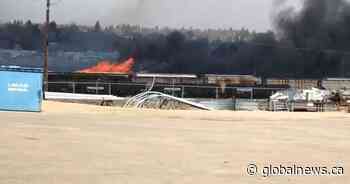 Moose Jaw firefighters battling blaze near CP Rail yards: officials