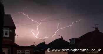 Temperatures tumble as Birmingham hit by thunder and rain