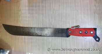 Huge knife seized as two arrested in 'neighbour dispute'