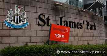 Mike Ashley's private plane returns to UK as Newcastle United fan plants 'sold' sign outside St James' Park