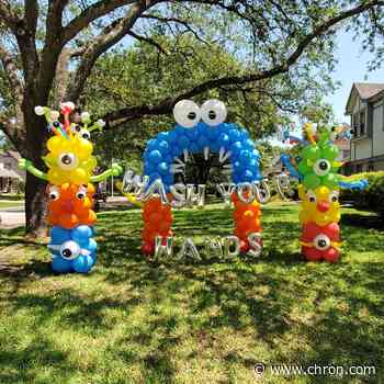 Houston balloon artist creates displays with positive messages to inspire her community