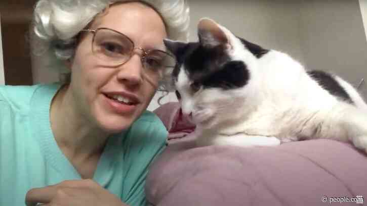 Kate McKinnon Stars with Pet Cat — Who Also Does Great Impressions — in SNL at Home Sketch