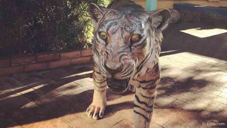 Beloved tiger statue reported missing from Trail Dust Town