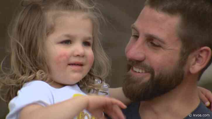3-year-old celebrates final chemo treatment