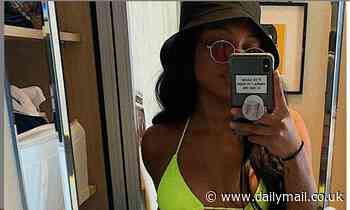 Samira Mighty wows in tiny neon green bikini as she poses for racy Instagram snaps