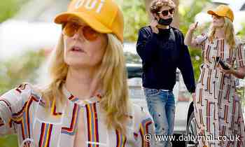 Laura Dern is in mom mode as she drops off home goods to her teenage son Ellery amid pandemic