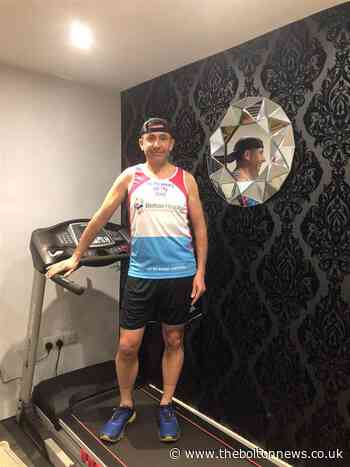 Man runs marathon at home to raise money for Bolton hospice