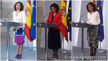 María Jesús Montero, una portavoz con fondo de armario: 12 cambios en 11 apariciones por el Covid - El Español