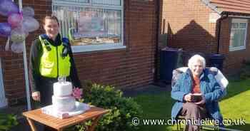 Police officers organise celebrations for 90th birthday in coronavirus lockdown