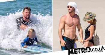 Chris Hemsworth enjoys lockdown with a quiet family trip to beach - Metro.co.uk