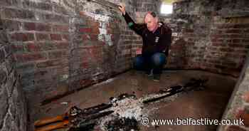 Glentoran Football Club's restored military pillbox vandalised - Belfast Live