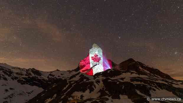 'We share our hope': Canadian flag illuminated on Matterhorn in brilliant show of solidarity