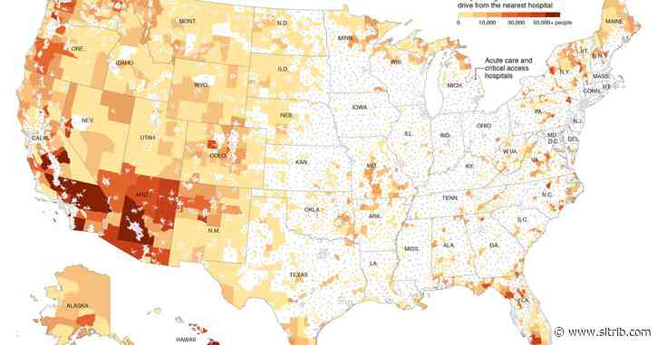 Where Americans live far from the emergency room