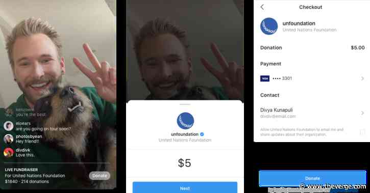 People can now host fundraisers over Instagram Live