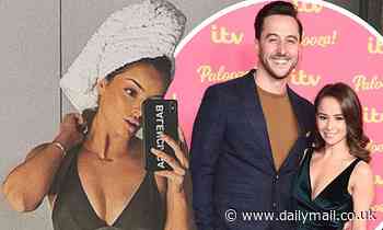 Maura Higgins shows off her toned figure in black lingerie in racy snap
