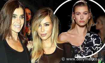 Kim Kardashian and Hailey Bieber appearing in virtual CR Runway