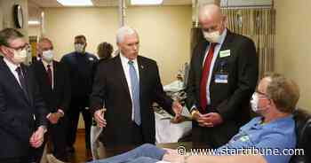 Mike Pence praises Minnesota but skips mask on Mayo visit