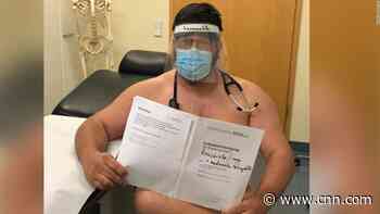 German doctors pose naked to protest protective equipment shortages