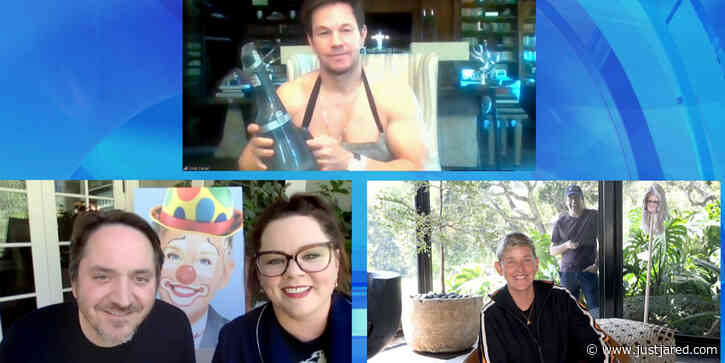 Mark Wahlberg Goes Shirtless To Surprise Melissa McCarthy on 'Ellen at Home'