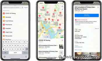 Apple Maps is showing COVID-19 testing locations in the US