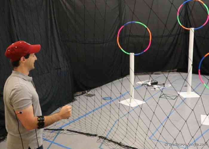 Gesture and muscle drone controller demonstrated