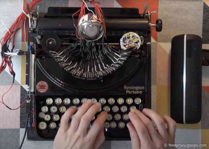 Awesome drum machine created from vintage typewriter