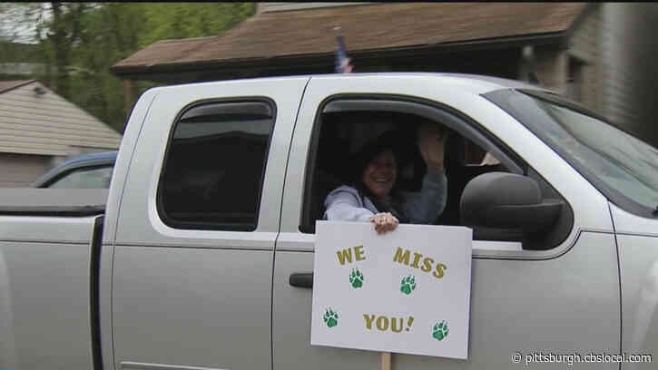 Carnegie Police, VFD, Escort Carlynton School District Teachers During Parade For Students