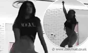 Love Island's Alexandra Cane performs a sexy routine in celebration of International Dance Day