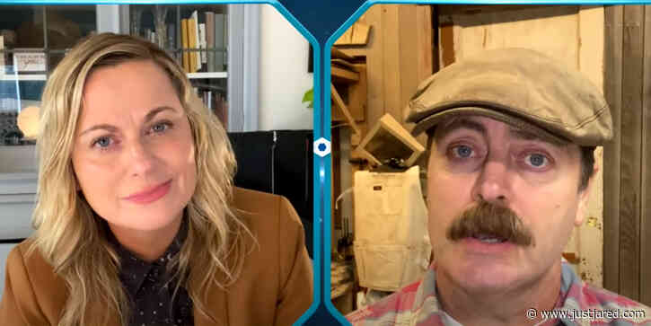 Amy Poehler & Nick Offerman Reunite in First 'Parks & Recreation Special' Clip - Watch!
