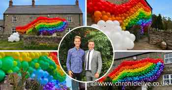 See the giant balloon rainbow created for our hero NHS workers