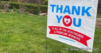 Someone is selling lawn signs in Toronto to thank frontline workers - blogTO