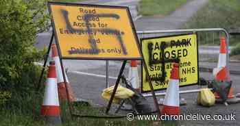 Police 'horrified' after swastikas sprayed onto 'car park closed' signs