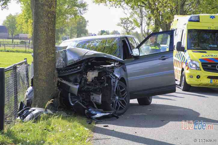 Automobilist gewond bij frontale aanrijding met boom in Lunteren