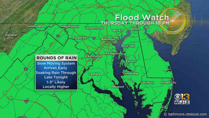 Baltimore Officials Ask Residents To Clear Storm Drains Ahead Of Heavy Rains To Prevent City Streets From Flooding
