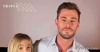 Chris Hemsworth's Son Adorably Crashes Dad's Interview and Smiles for the Camera - PEOPLE