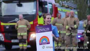 Bus drivers and firemen show support for NHS in NI