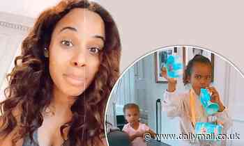 Pregnant Rochelle Humes jokes she 'can't wait to stop playing teacher' to her daughters