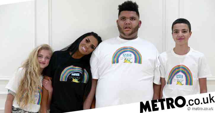 Katie Price is finally reunited with Princess and Junior as they join Harvey to clap for the NHS