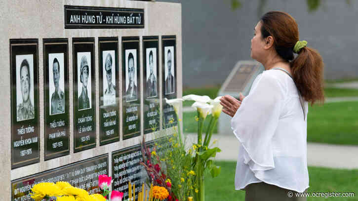 Dozens rather than hundreds quietly mark the fall of Saigon at Westminster park