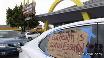 U.S. essential workers hold May Day strike, demand time off, hazard pay
