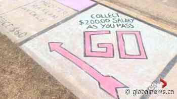 Life-sized Monopoly board on Edmonton sidewalk | Watch News Videos Online - Globalnews.ca