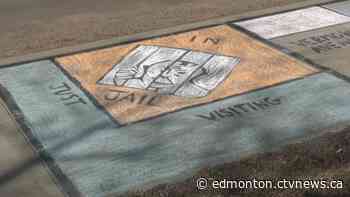 Edmonton neighbourhood's sidewalk Monopoly board is the first version you can't flip after losing - CTV News