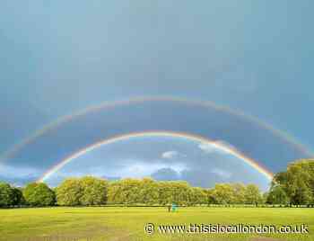 Amazing double rainbow appears over south London during Clap for Carers tribute