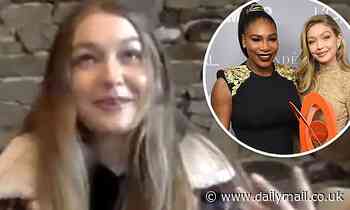 Gigi Hadid reveals she hurt her arm while practicing for virtual tennis match with Serena Williams