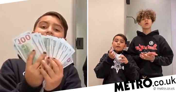 Kourtney Kardashian’s son Mason Disick, 10, flashes huge wad of $100 bills in bizarre TikTok video
