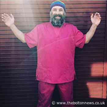 "Doing our bit" ex Bolton mill worker making pink scrubs